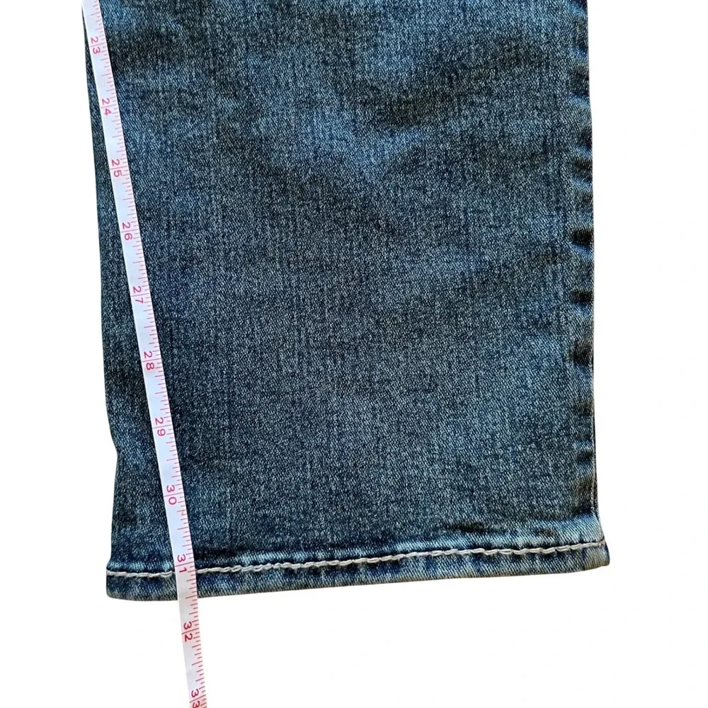 True Religion Geno Big T Flap Slim Jeans Mens 36 Medium Steamy Wash Blue 700393‎